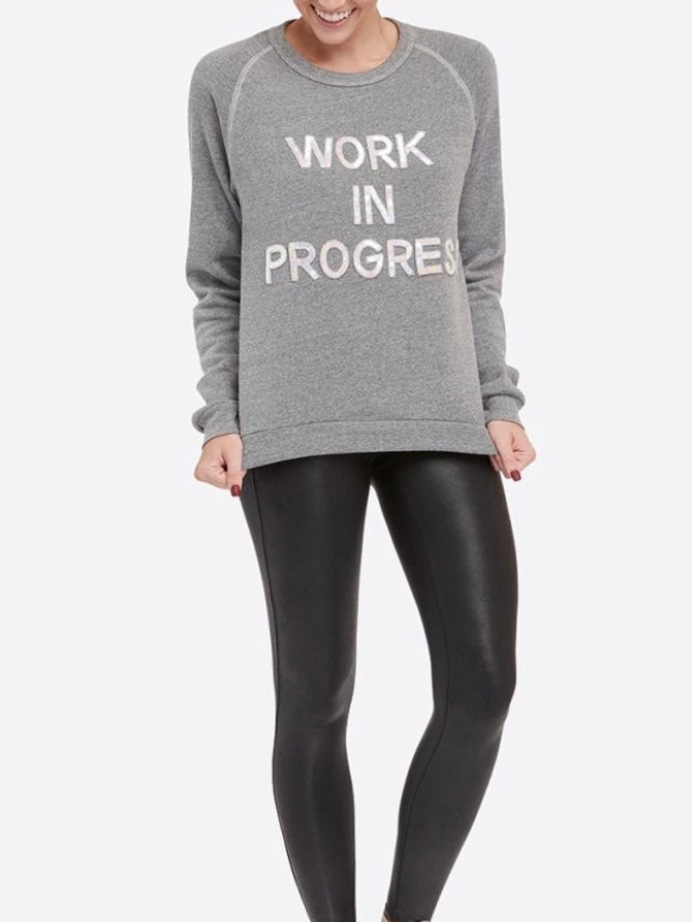 Bow & Drape + Spanx Work In Progress Pullover Sweatshirt Size Medium
